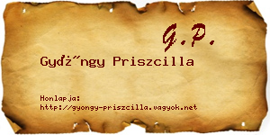 Gyöngy Priszcilla névjegykártya